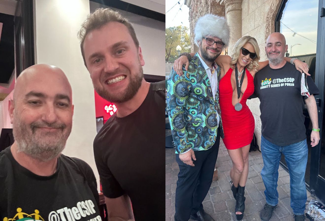 Ken Strauss przy stole pokerowym podczas turnieju