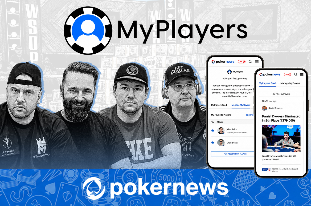 Stół pokerowy z żetonami i kartami podczas turnieju WSOP