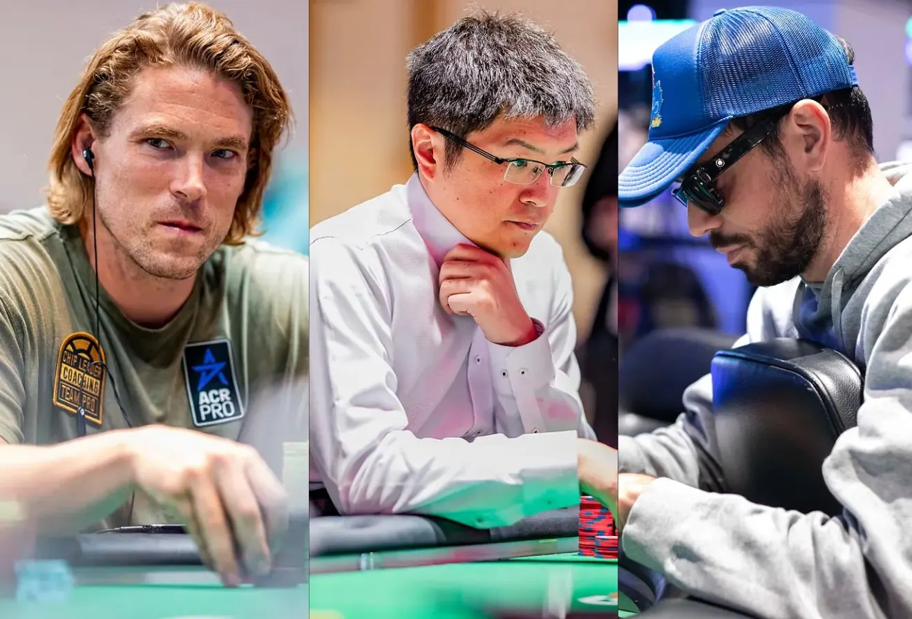 Gracze przy stole pokerowym podczas turnieju World Series of Poker