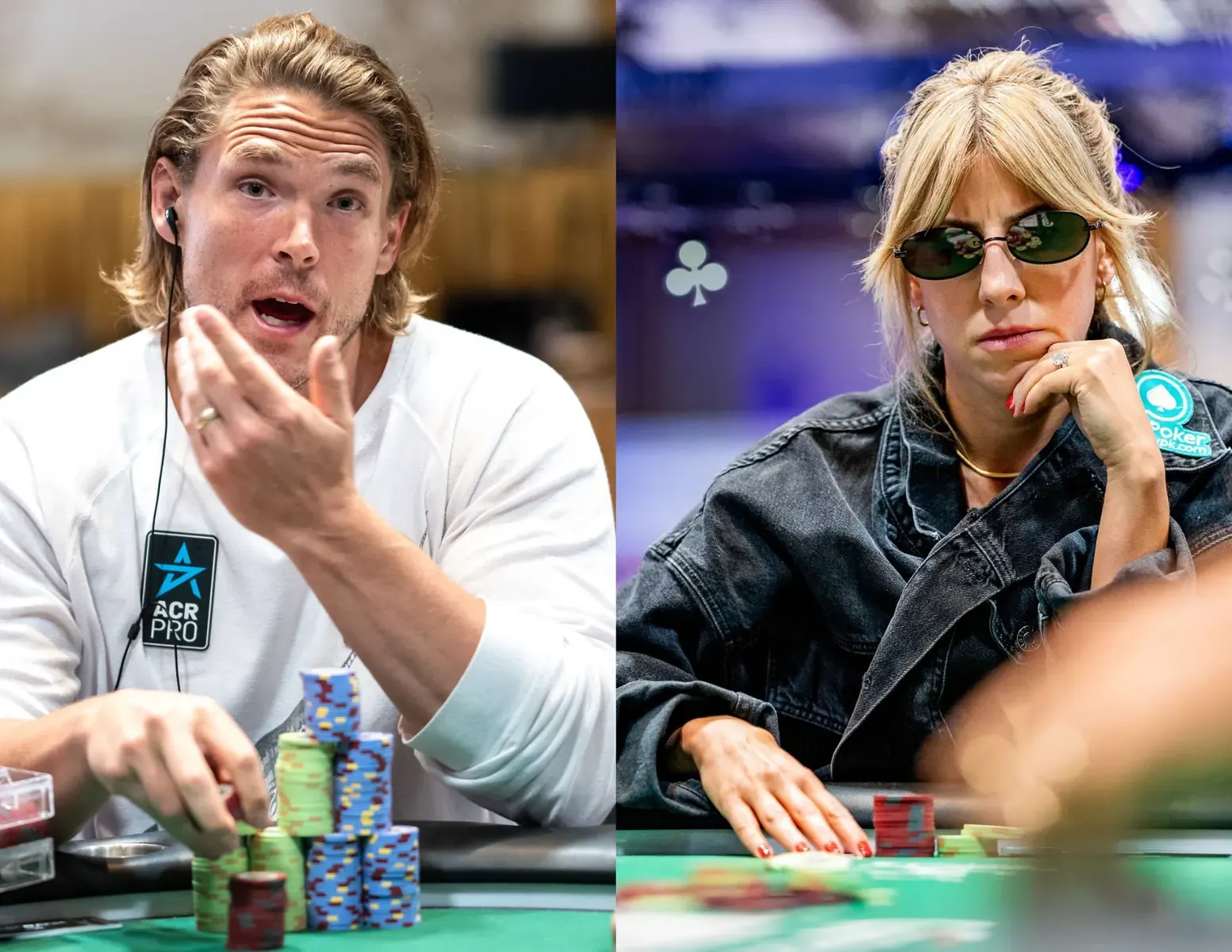 Gracze przy stole pokerowym podczas turnieju World Series of Poker