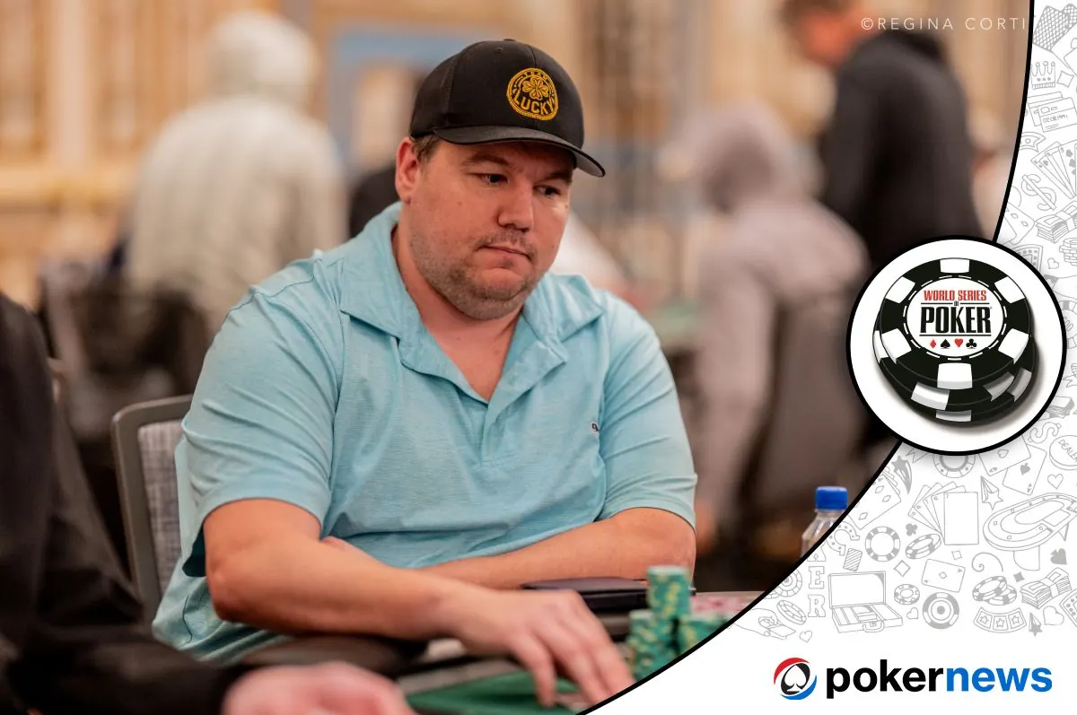 Gracze przy stole pokerowym podczas turnieju World Series of Poker