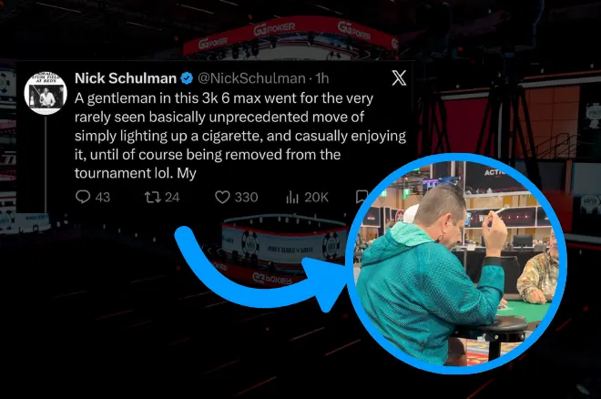 Gracz wyrzucony z turnieju WSOP za palenie i kradzież żetonów