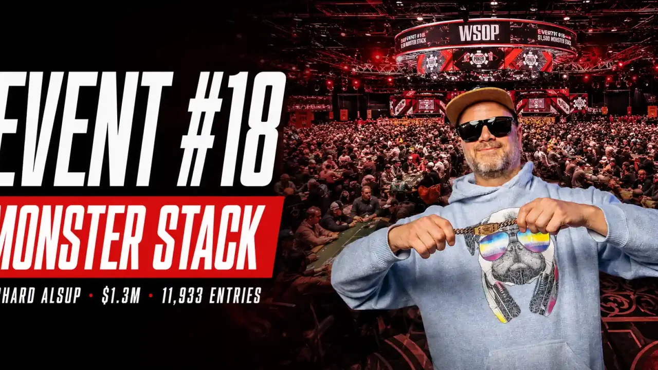 Richard Alsup triumfuje w rekordowym Monster Stacku WSOP 2026, zdobywa ponad 1,3 miliona dolarów