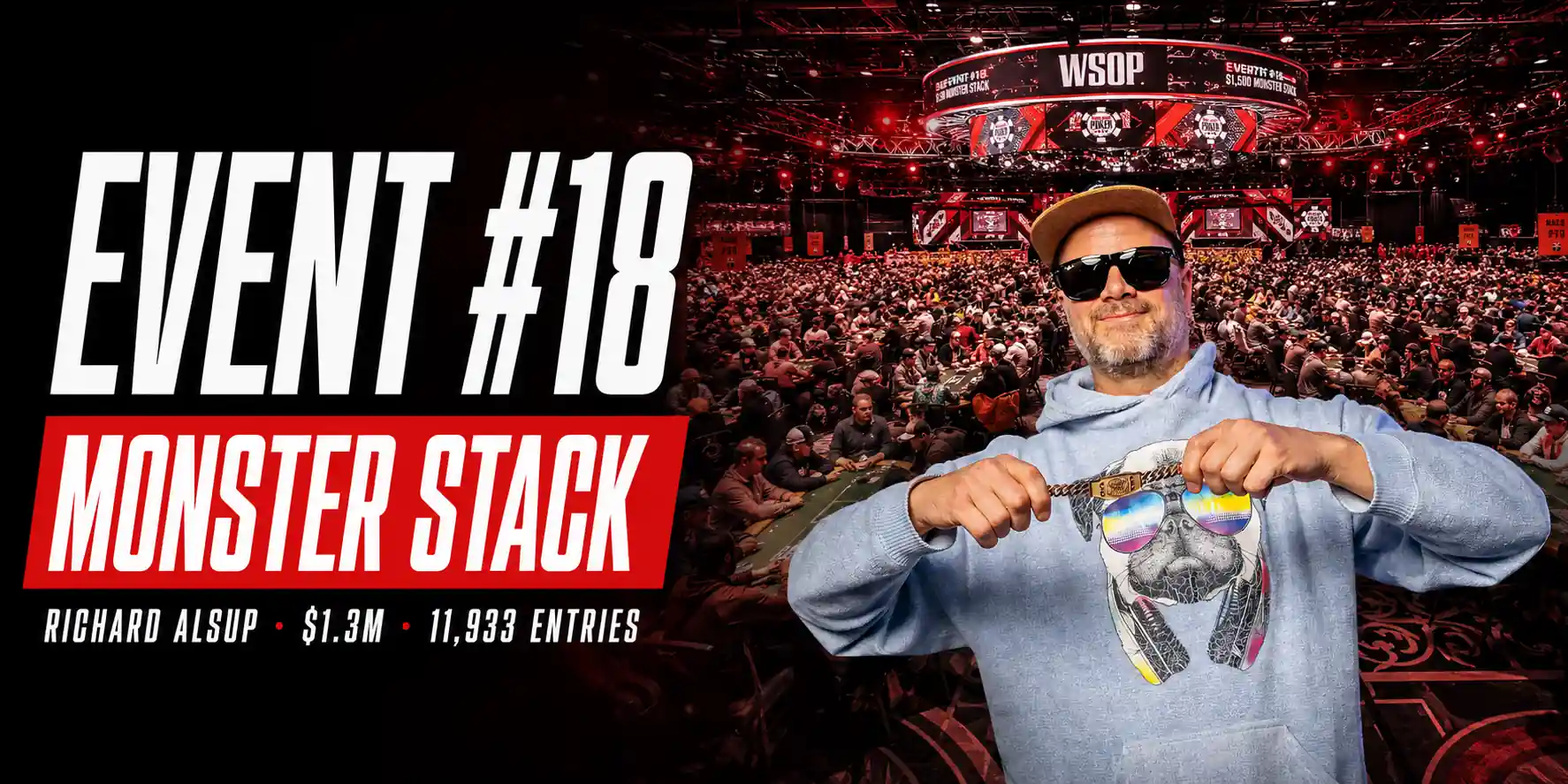 Stół finałowy turnieju pokerowego World Series of Poker z zawodnikami grającymi o wysokie stawki.