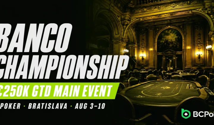 BCPoker partnerem Banco Championship 2026 z pulą gwarantowaną €250,000