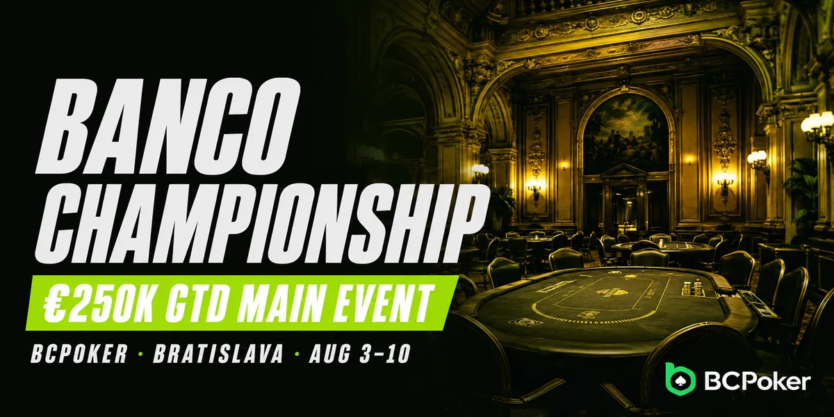 BCPoker partnerem Banco Championship 2026 z pulą gwarantowaną €250,000