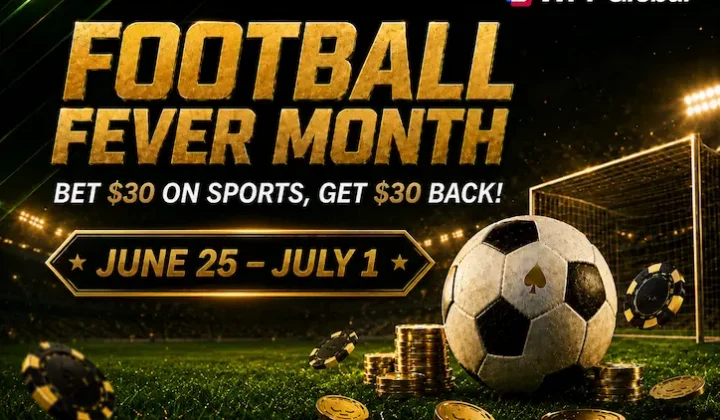 WPT Global oferuje Casino Coin w promocji „Football Fever Month” – ostatnia szansa na zdobycie 30 USD