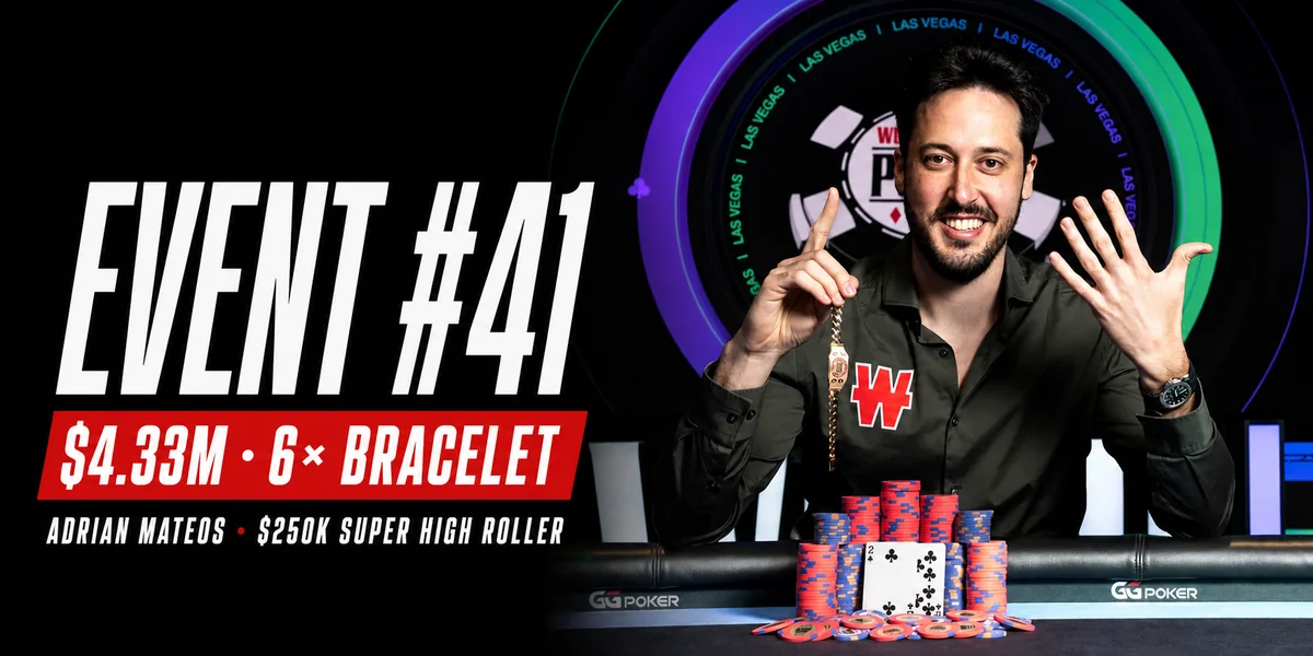 Adrian Mateos, znany hiszpański pokerzysta, odniósł kolejne spektakularne zwycięstwo, triumfując w prestiżowym turnieju WSOP 2026 za 250 000