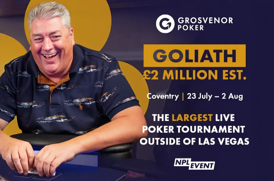 Grosvenor Poker zapowiada dziewięć dni transmisji na żywo z turnieju Goliath 2026