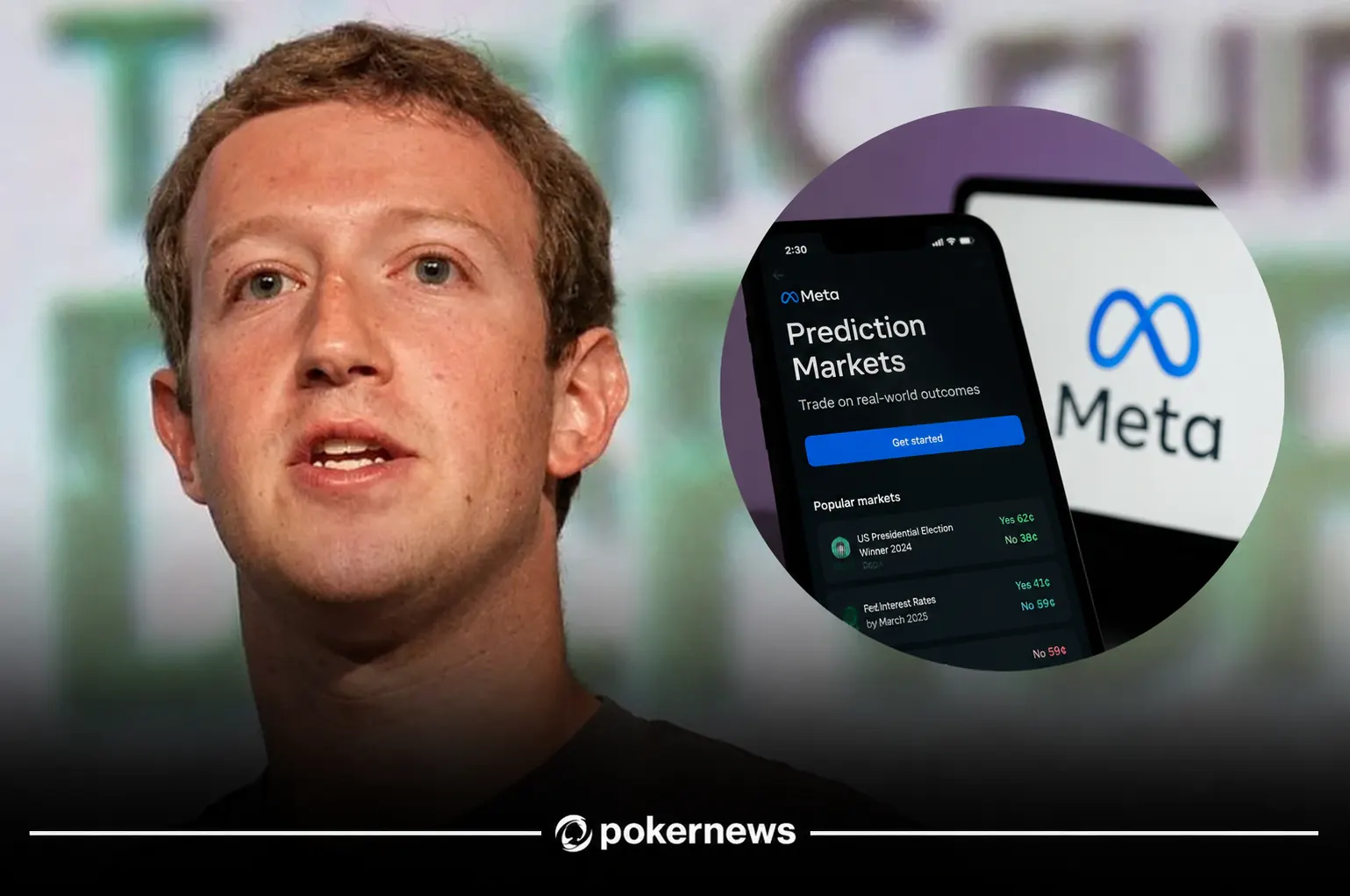 Osoba grająca w pokera online na smartfonie, z ikonami aplikacji społecznościowych w tle
