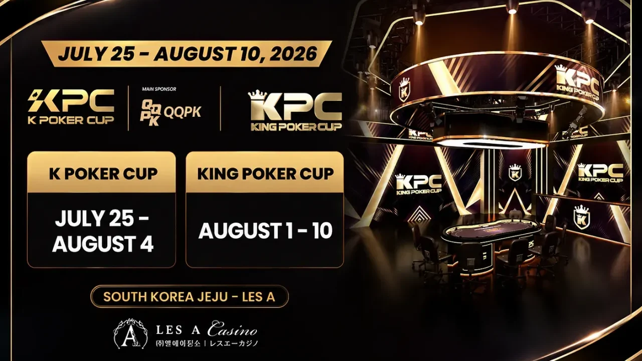 K Poker Cup na Jeju: tydzień do startu serii z gwarancją 2 mld KRW
