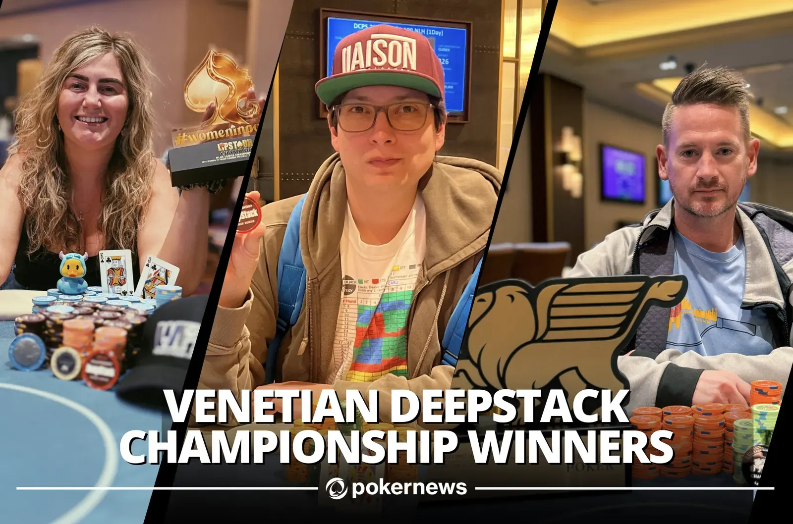 Gracze przy stole pokerowym podczas turnieju Venetian DeepStack Championship