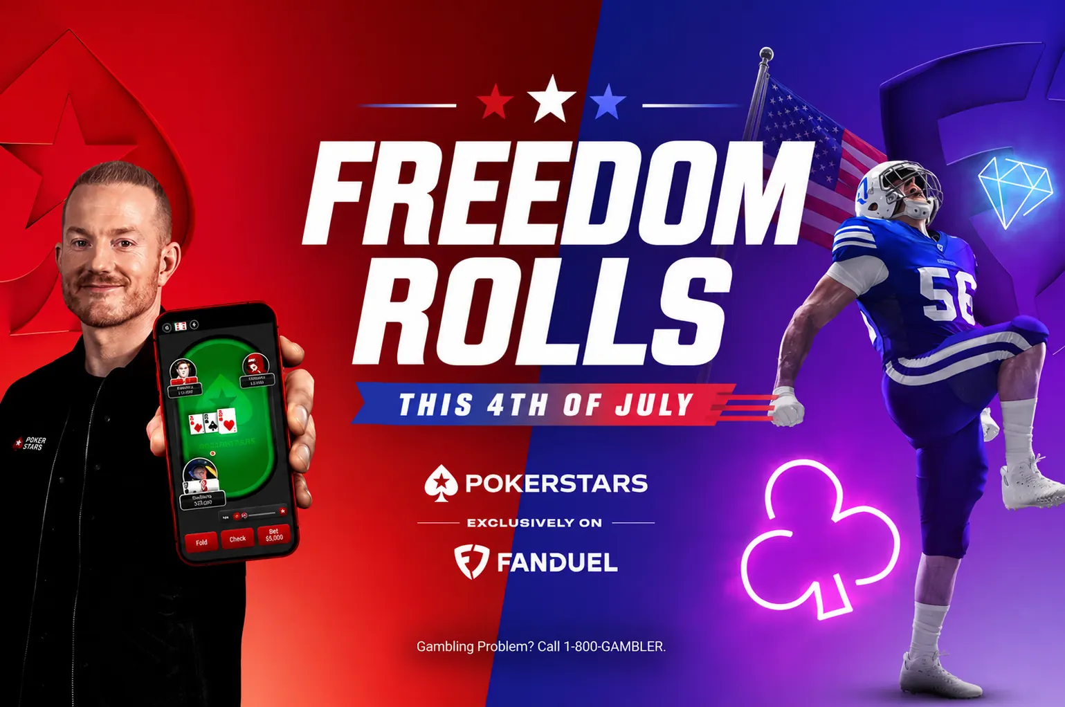 Gracze grający w pokera online na platformie PokerStars na FanDuel