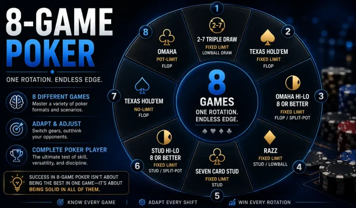 8-game poker – przewodnik po strategii mieszanych odmian dla graczy w Polsce