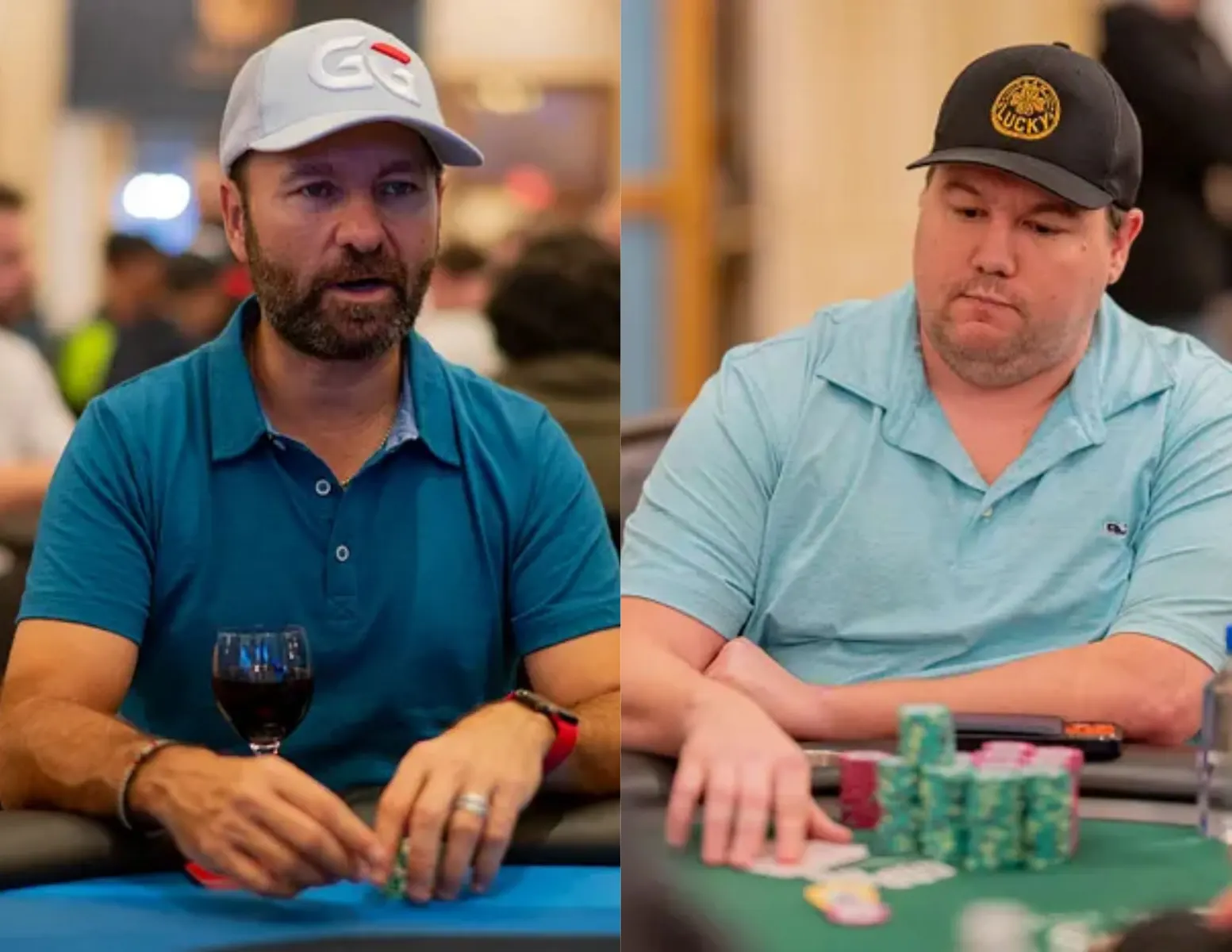 Gracze przy stole pokerowym podczas turnieju World Series of Poker