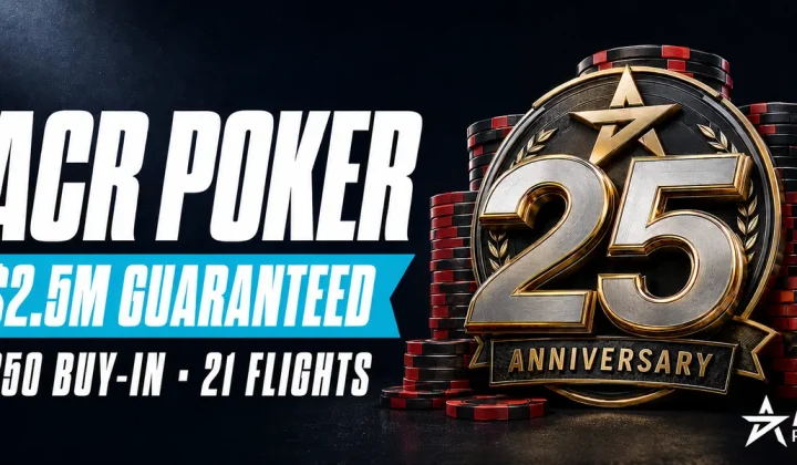 ACR Poker świętuje 25-lecie turniejem z gwarantowanym 2,5 miliona dolarów