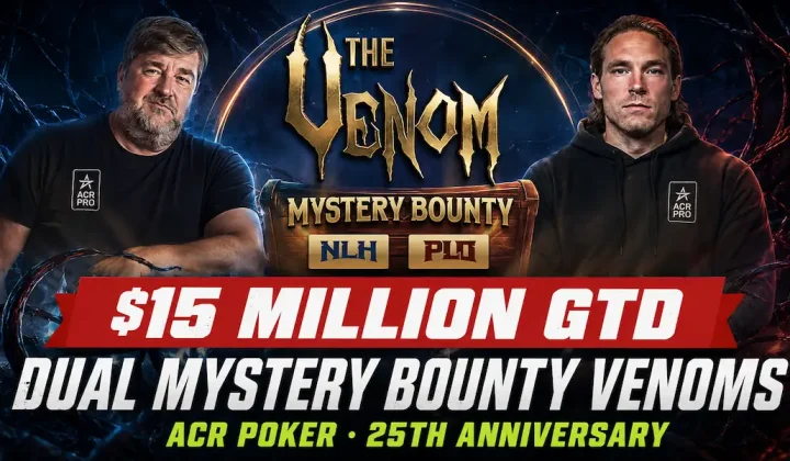 ACR Poker świętuje 25-lecie gigantyczną serią Dual Mystery Bounty Venom z pulą $15 mln