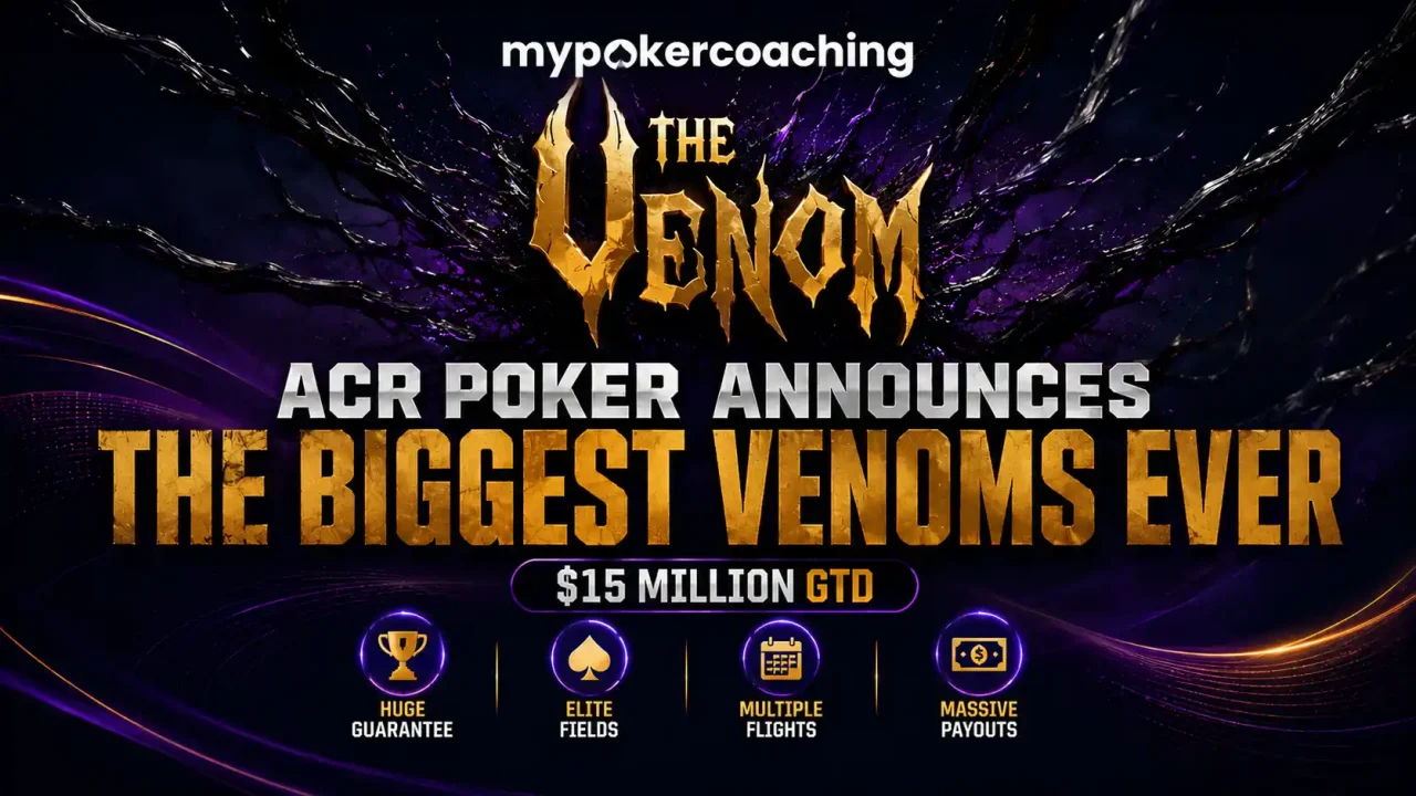 ACR Poker zapowiada rekordową serię Dual Mystery Bounty Venom z pulą gwarantowaną 15 milionów dolarów