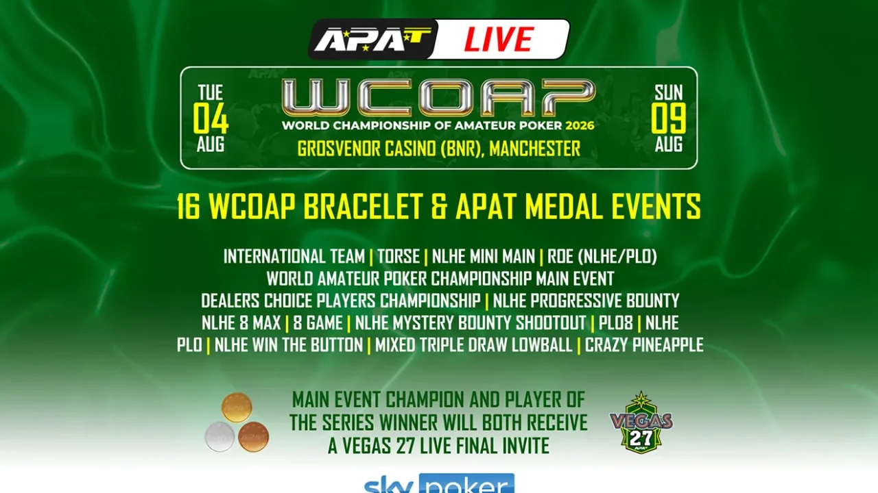 Już za niecały miesiąc rozpocznie się pierwsze rozdanie w ramach Amateur Poker Association & Tour (APAT) World Championship Of Amateur Poker