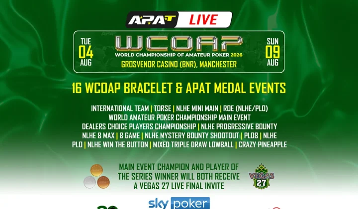 Już za niecały miesiąc rozpocznie się pierwsze rozdanie w ramach Amateur Poker Association & Tour (APAT) World Championship Of Amateur Poker