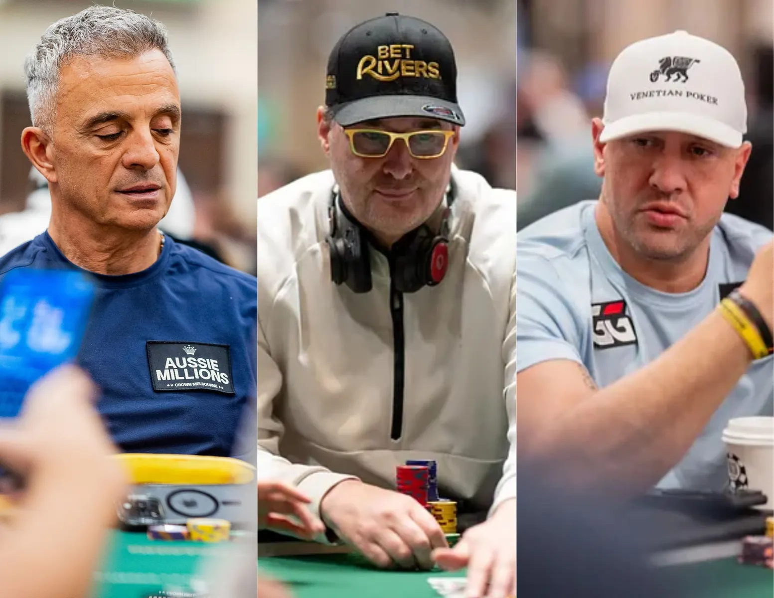 Gracze grający przy stole podczas turnieju pokerowego World Series of Poker Main Event