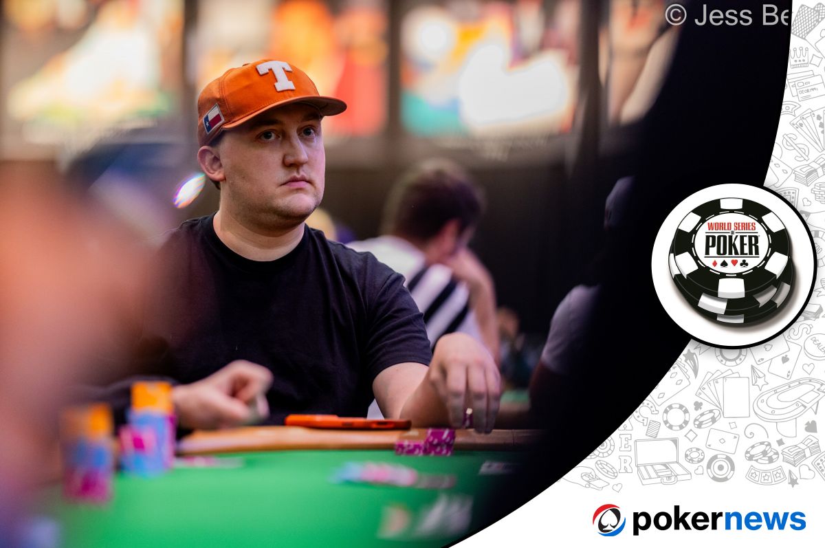 Gracze przy stole pokerowym podczas turnieju World Series of Poker 2026, skupieni na grze.