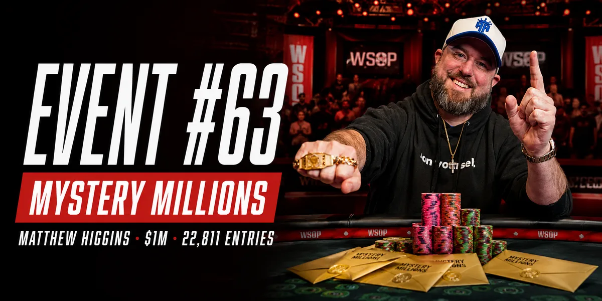 Matthew Higgins triumfuje w WSOP Mystery Millions, zdobywając milion dolarów