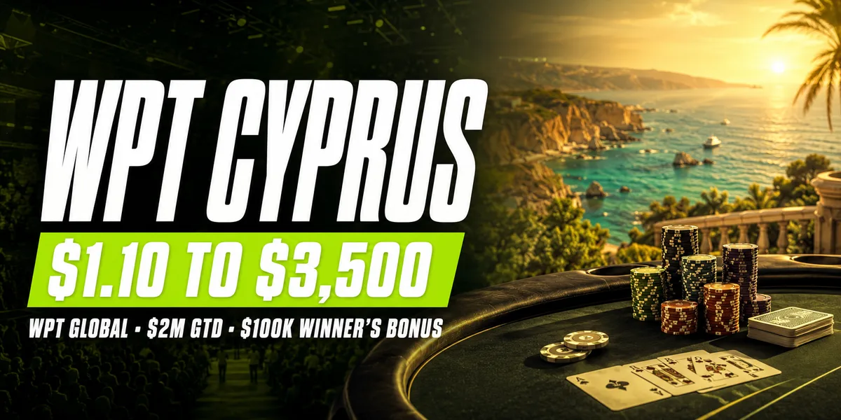 WPT Cyprus 2026: Jak zdobyć miejsce w turnieju za 3500$ zaczynając od 1.10$?