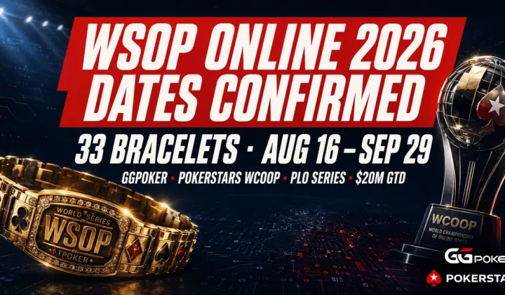 WSOP Online 2026 i WCOOP znów w tym samym miesiącu – kalendarz wrześniowych festiwali