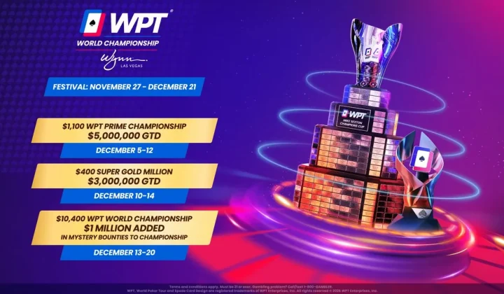 WPT World Championship Festival 2026: Mystery Bounty za milion dolarów i turniej Super Gold Million z pulą 3 mln USD