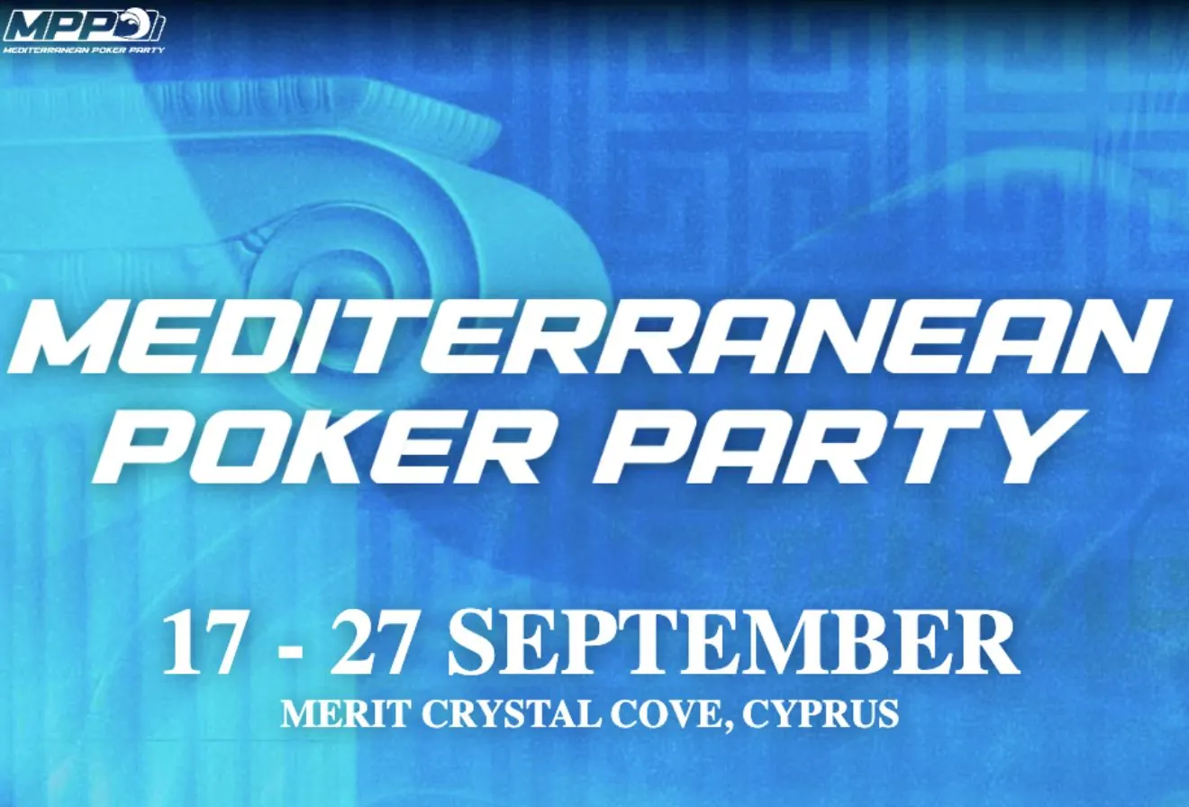 Widok na stół pokerowy w luksusowym kurorcie Merit Crystal Cove na Cyprze podczas turnieju Mediterranean Poker Party
