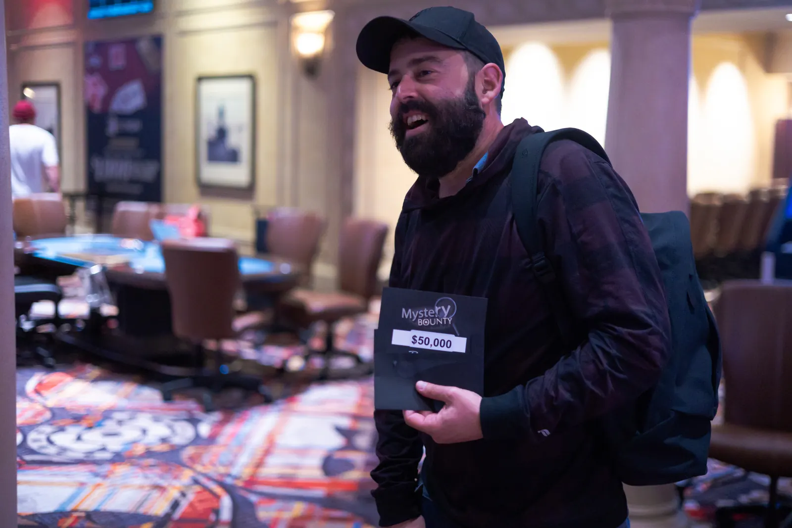 Stół pokerowy w kasynie Borgata podczas turnieju mystery bounty