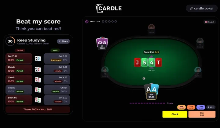 Cardle – codzienna darmowa pokerowa łamigłówka od Douga Polka