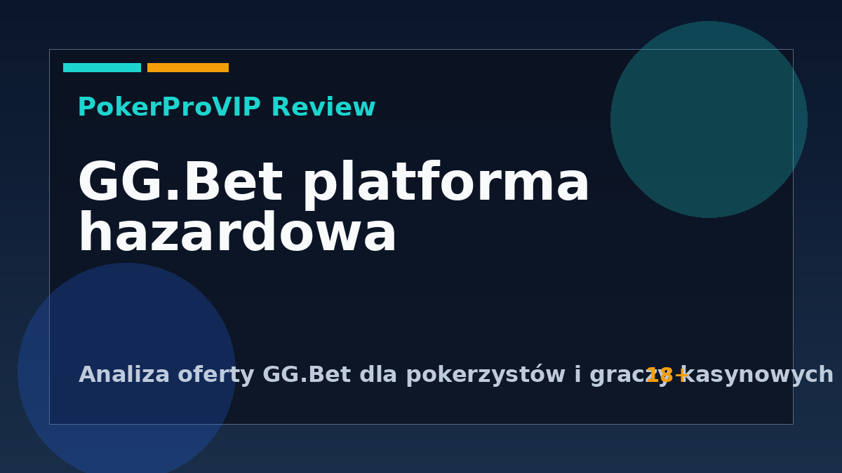 GG.Bet recenzja 2026: oferta pokerowa, kasyno i warunki dla graczy