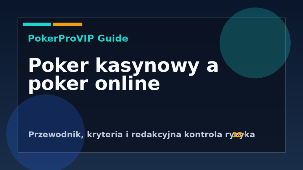 Poker kasynowy a poker online