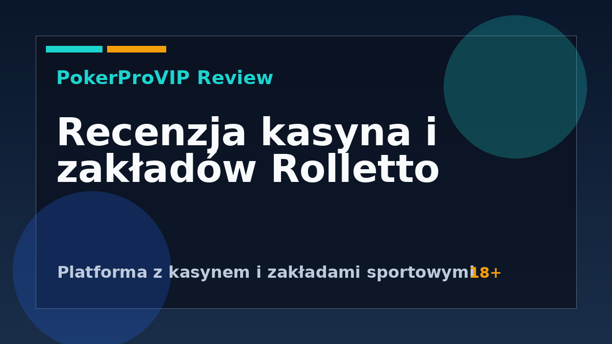 Rolletto Recenzja 2026: Kasyno, zakłady i gry stołowe – analiza oferty