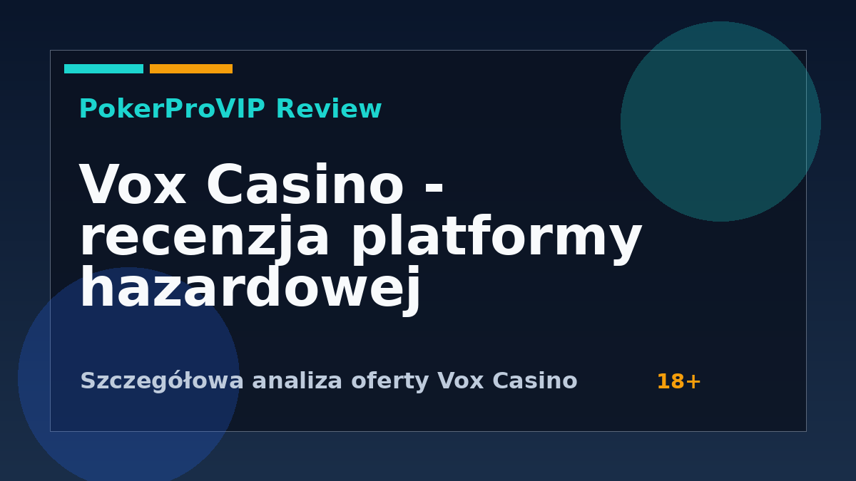 Vox Casino – recenzja kasyna online: gry, bonusy i warunki w 2026