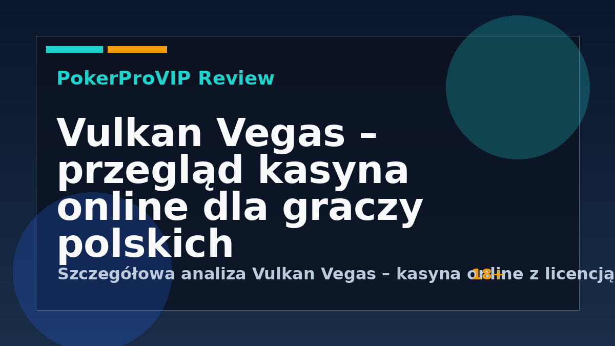 Vulkan Vegas – recenzja kasyna online 2026. Bonus, gry, legalność i opinie
